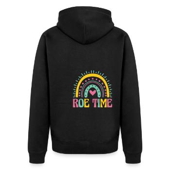 Roe Time Shirt Cadeau Roevember - Veste à capuche bio Premium Unisexe - noir - Dos - Nico (187cm)
