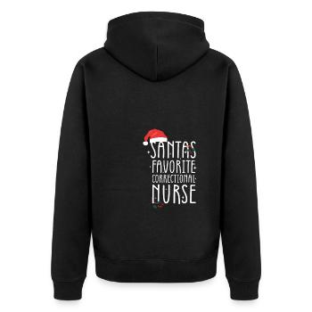 Chemise d’infirmière correctionnelle préférée du Père Noël - Veste à capuche bio Premium Unisexe - noir - Dos - Nico (187cm)