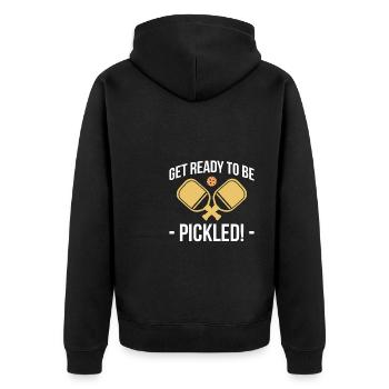 Préparez-vous à être mariné Pickleball - Veste à capuche bio Premium Unisexe - noir - Dos - Nico (187cm)