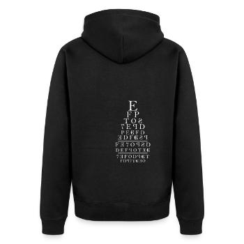 Dyslexia Dyslexic Shirt Gift - Unisex Premium Organic Zip Hoodie - black - Back - Nico (187cm)