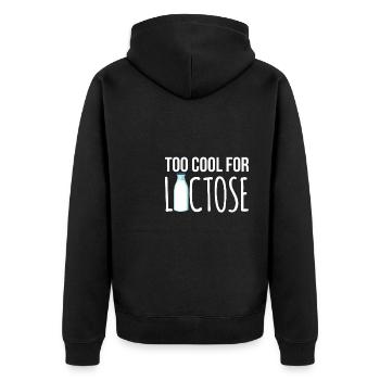 Trop cool pour le cadeau de chemise lactose - Veste à capuche bio Premium Unisexe - noir - Dos - Nico (187cm)