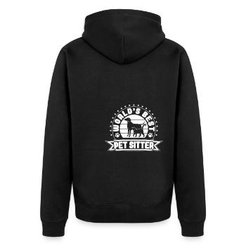 Meilleure chemise de gardien d’animaux au monde - Veste à capuche bio Premium Unisexe - noir - Dos - Nico (187cm)