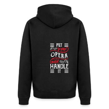 Opera Singer Shirt Gift - Unisex Premium Organic Zip Hoodie - black - Back - Nico (187cm)