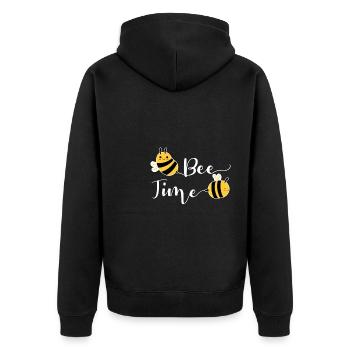 Bee Time Beekeeper Shirt Gift - Unisex Premium Organic Zip Hoodie - black - Back - Nico (187cm)