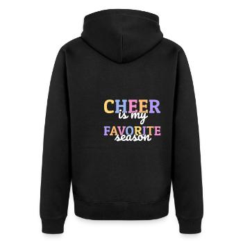 Cheer est mon cadeau de chemise de saison préféré - Veste à capuche bio Premium Unisexe - noir - Dos - Nico (187cm)