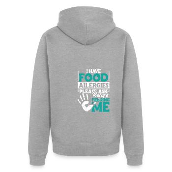 J’ai des allergies aux pieds Cadeau de chemise - Veste à capuche bio Premium Unisexe - gris chiné - Dos - Nico (187cm)