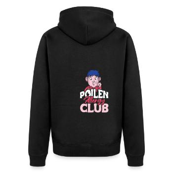 Cadeau de chemise Pollen Allergy Club - Veste à capuche bio Premium Unisexe - noir - Dos - Nico (187cm)
