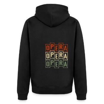 Vintage Retro Opera Opera Singer - Unisex Premium Organic Zip Hoodie - black - Back - Nico (187cm)
