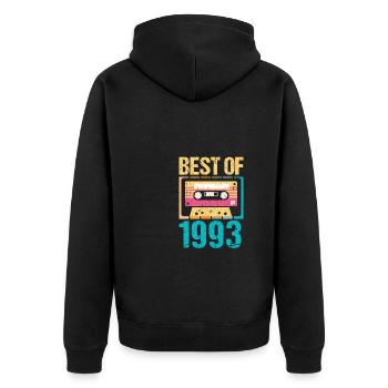 Le meilleur de 1993 chemise Gift Cassette - Veste à capuche bio Premium Unisexe - noir - Dos - Nico (187cm)