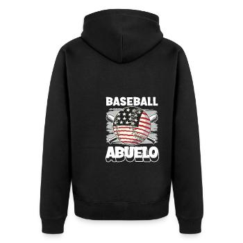 Baseball Abuelo Shirt Gift Grandpa Grandpa - Unisex Premium Organic Zip Hoodie - black - Back - Nico (187cm)