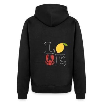 Love Crawfish Shirt Cadeau - Veste à capuche bio Premium Unisexe - noir - Dos - Nico (187cm)