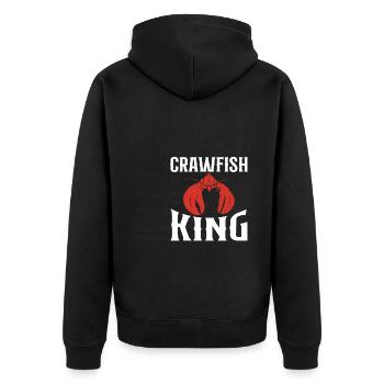 Crawfish King Shirt Gift Father's Day - Unisex Premium Organic Zip Hoodie - black - Back - Nico (187cm)