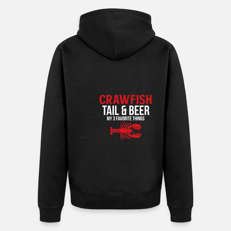 Queue d’écrevisse & bière - Veste à capuche bio Premium Unisexe - noir