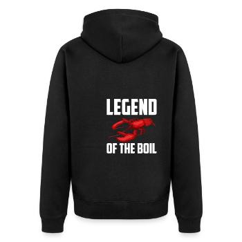 Legend Of The Boil Crawfish Shirt Gift - Unisex Premium Organic Zip Hoodie - black - Back - Nico (187cm)