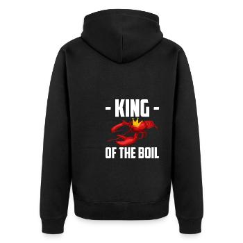 King Of The Boil Crawfish Shirt Gift - Unisex Premium Organic Zip Hoodie - black - Back - Nico (187cm)