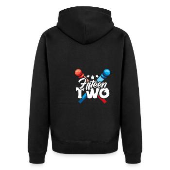 Fifteen Two Cribbage Shirt Gift - Unisex Premium Organic Zip Hoodie - black - Back - Nico (187cm)