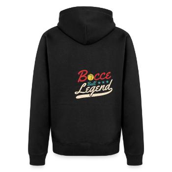 Bocce Ball Legend Shirt Gift Boccia - Unisex Premium Organic Zip Hoodie - black - Back - Nico (187cm)