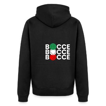 Bocce Italie Flag Shirt Cadeau - Veste à capuche bio Premium Unisexe - noir - Dos - Nico (187cm)