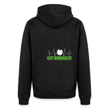 Infirmière de la Saint-Patrick - Veste à capuche bio Premium Unisexe - noir - Dos - Nico (187cm)