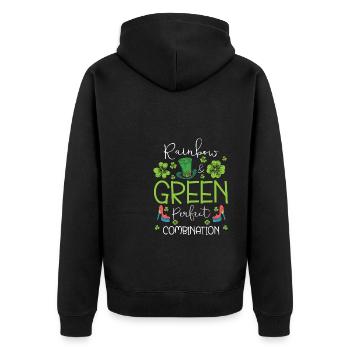 T-shirt LGBT de la Saint-Patrick - Veste à capuche bio Premium Unisexe - noir - Dos - Nico (187cm)