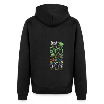 T-shirt LGBT de la Saint-Patrick - Veste à capuche bio Premium Unisexe - noir - Dos - Nico (187cm)