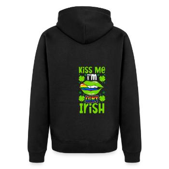 T-shirt LGBT de la Saint-Patrick - Veste à capuche bio Premium Unisexe - noir - Dos - Nico (187cm)