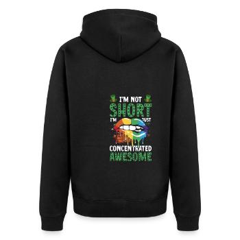 T-shirt LGBT de la Saint-Patrick - Veste à capuche bio Premium Unisexe - noir - Dos - Nico (187cm)