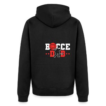 Bocce Dad Shirt Gift Daddy Daddy Father's Day - Unisex Premium Organic Zip Hoodie - black - Back - Nico (187cm)