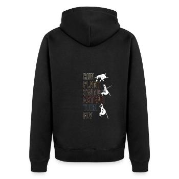 Chemise de saut à la perche Cadeau Saut à la perche Slogan - Veste à capuche bio Premium Unisexe - noir - Dos - Nico (187cm)