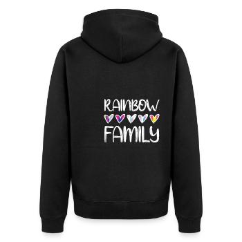 Cadeau de chemise LGBTQ+ Mois LGBT - Veste à capuche bio Premium Unisexe - noir - Dos - Nico (187cm)