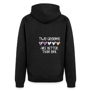 Cadeau de chemise LGBTQ+ Mois LGBT - Veste à capuche bio Premium Unisexe - noir - Dos - Nico (187cm)