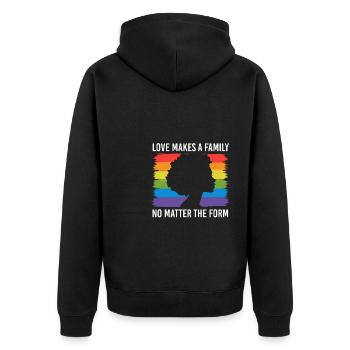 Cadeau de chemise LGBTQ+ Mois LGBT - Veste à capuche bio Premium Unisexe - noir - Dos - Nico (187cm)