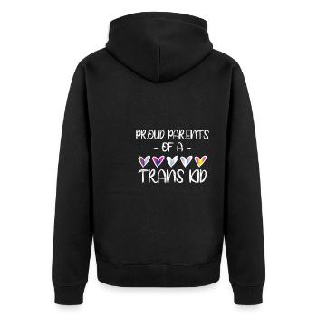 Cadeau de chemise LGBTQ+ Mois LGBT - Veste à capuche bio Premium Unisexe - noir - Dos - Nico (187cm)
