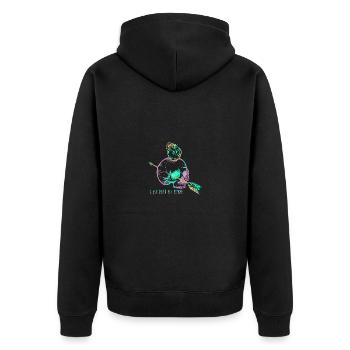 Skull Apple mauve - Veste à capuche bio Premium Unisexe - noir - Dos - Nico (187cm)