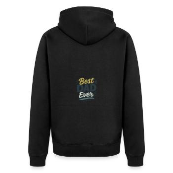 Meilleur papa de tous les temps - Veste à capuche bio Premium Unisexe - noir - Dos - Nico (187cm)