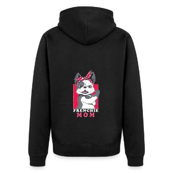 Meilleure Frenchie Mom Ever Français Bulldog Mama - Veste à capuche bio Premium Unisexe - noir - Dos - Nico (187cm)