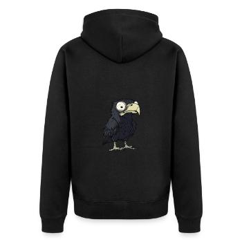 Aigle Halloween Drôle Zombie - Veste à capuche bio Premium Unisexe - noir - Dos - Nico (187cm)