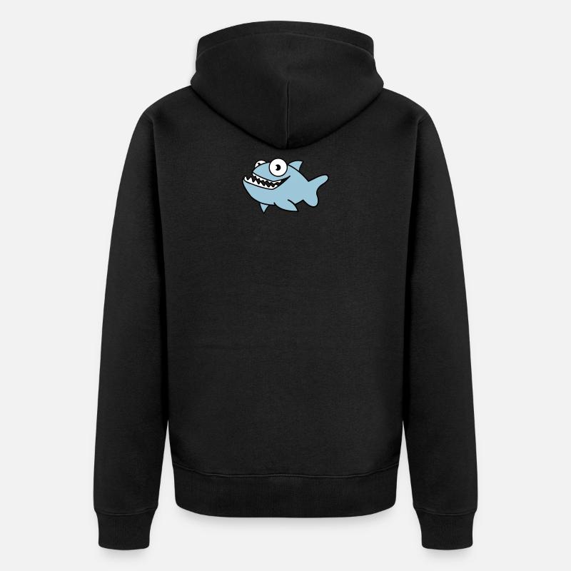 piranha 02 - Veste à capuche bio Premium Unisexe - noir