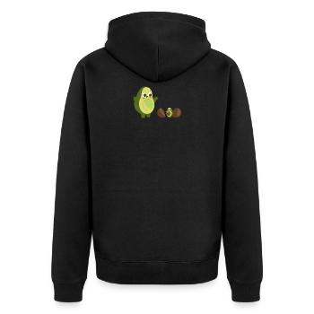 Avocado alien vegan manger cadeau - Veste à capuche bio Premium Unisexe - noir - Dos - Nico (187cm)