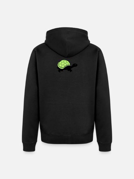 turtle - Unisex Premium Organic Zip Hoodie - black