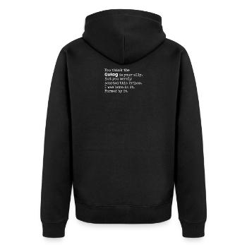 Gulag Warzone King Gamer Meme Idée cadeau - Veste à capuche bio Premium Unisexe - noir - Dos - Nico (187cm)