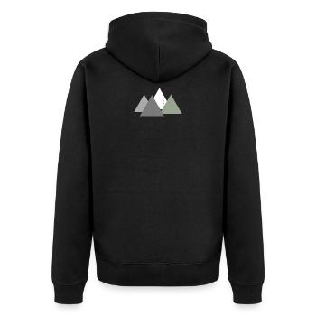 mountain panorama, , mountains, mountains - Unisex Premium Organic Zip Hoodie - black - Back - Nico (187cm)