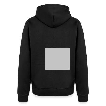 Forme grise carrée Idée cadeau Géométrie - Veste à capuche bio Premium Unisexe - noir - Dos - Nico (187cm)