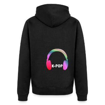 Kpop Merch Korean Pop Music K-Pop Style - Unisex Premium Organic Zip Hoodie - black - Back - Nico (187cm)