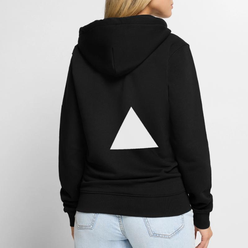 Triangle Forme Blanche Math Idée Cadeau Veste à capuche bio Premium Unisexe