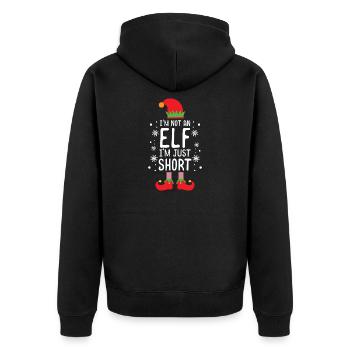 Noël, je ne suis pas un elfe, je suis juste un Noël drôle - Veste à capuche bio Premium Unisexe - noir - Dos - Nico (187cm)