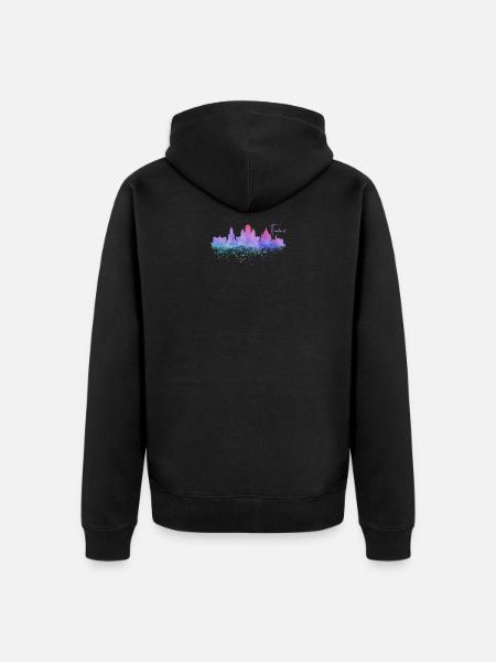 Finlande - Veste à capuche bio Premium Unisexe - noir