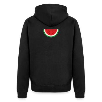 Pastèque, pastèque - Veste à capuche bio Premium Unisexe - noir - Dos - Nico (187cm)