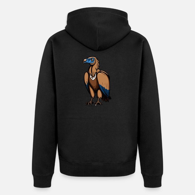 Vautour fauve - Veste à capuche bio Premium Unisexe - noir