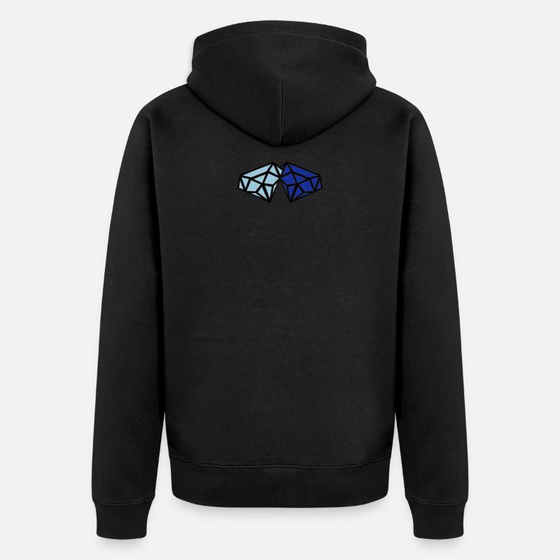diamants - Veste à capuche bio Premium Unisexe - noir